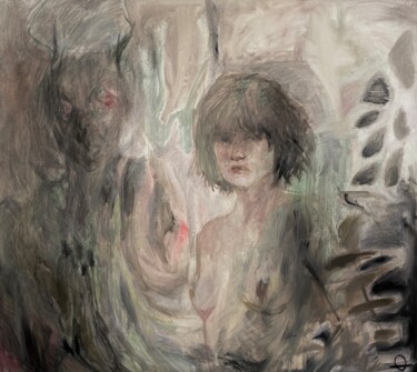 Картина под названием "Reflection" - Daryna Olinkevych, Подлинное произведение искусства, Масло Установлен на Деревянная рам…
