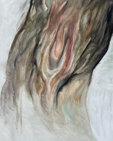 Pittura intitolato "A tree. Patterns." da Daryna Olinkevych, Opera d'arte originale, Olio Montato su Telaio per barella in l…