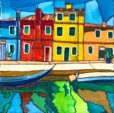 Painting titled "Summer in Italy" by Daša Linets, Original Artwork, Resin