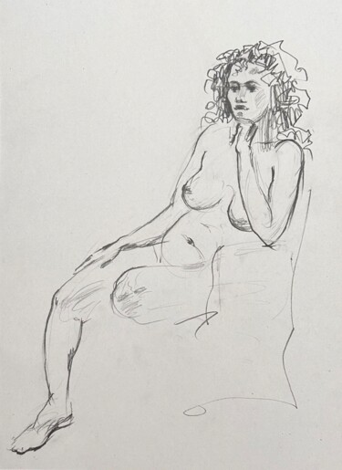 Dessin intitulée "Nude 0.3" par Dasha Rybachok, Œuvre d'art originale, Graphite
