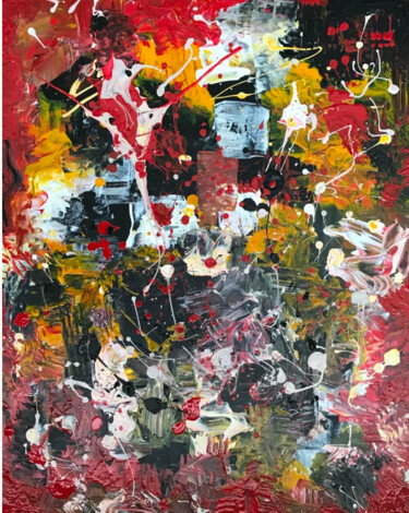 Painting titled "Tarkovsky, fire and…" by Dasha Weissbrem, Original Artwork, Acrylic