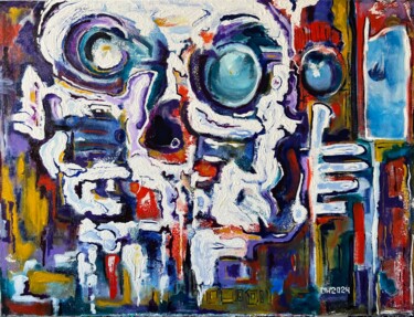 Painting titled "Fear and Loathing i…" by Dasha Weissbrem, Original Artwork, Acrylic Mounted on Wood Stretcher frame