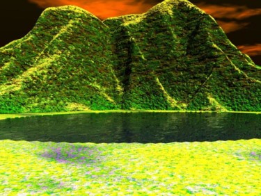 Arts numériques intitulée "Lago di montagna" par Alberto Fontanella, Œuvre d'art originale