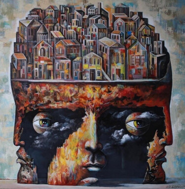 Malerei mit dem Titel "Trinity" von Dato Didishvili, Original-Kunstwerk, Acryl