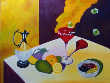 Peinture intitulée "Cocktail vital" par Sophie Daumy, Œuvre d'art originale, Huile