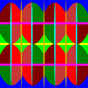 Digitale Kunst mit dem Titel "Geometria tribal" von Dauri Diogo, Original-Kunstwerk, Digitale Malerei