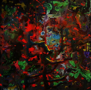 Peinture intitulée "Abstract Cov 01" par Dauri Diogo, Œuvre d'art originale, Acrylique