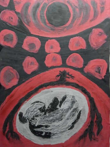 Картина под названием "спящая цивилизация" - Даутбекова Гульнара, Подлинное произведение искусства, Акрил
