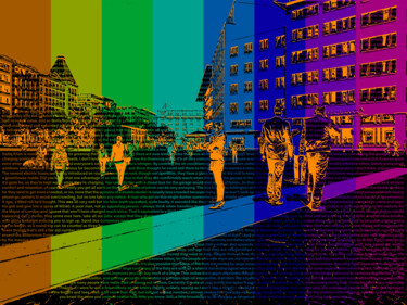Arts numériques intitulée "Commercial District…" par Dave Collier, Œuvre d'art originale, Travail numérique 2D