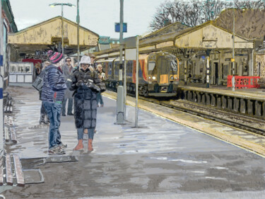 Arte digital titulada "Winchester Station…" por Dave Collier, Obra de arte original, Trabajo Digital 2D