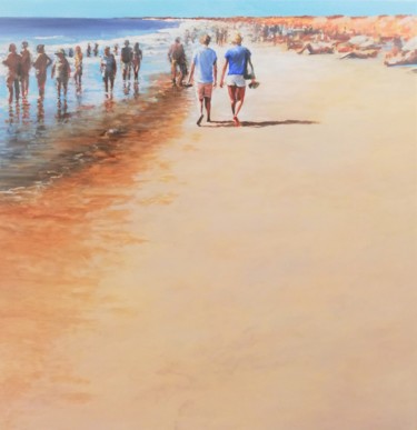 Painting titled "Horizon" by Dave Geukens, Original Artwork, Acrylic