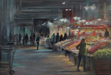 Painting titled "Mercado" by Dave Geukens, Original Artwork, Acrylic