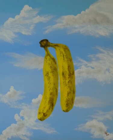 Painting titled "Fruity Fantasy" by Dave Wang (hauthomme), Original Artwork, Oil Mounted on Wood Stretcher frame