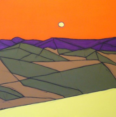 Peinture intitulée "DesertDirt" par Dave Trinel, Œuvre d'art originale, Huile