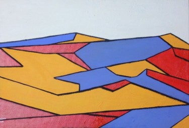 Peinture intitulée "DesertColors" par Dave Trinel, Œuvre d'art originale, Huile