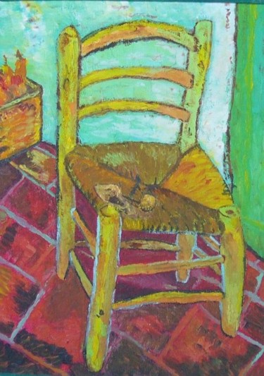 Peinture intitulée "La chaise (vg)" par Dave Trinel, Œuvre d'art originale, Autre