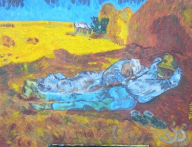 Peinture intitulée "Van gogh le repos" par Dave Trinel, Œuvre d'art originale, Huile