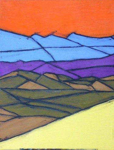Peinture intitulée "Desert variation" par Dave Trinel, Œuvre d'art originale, Huile