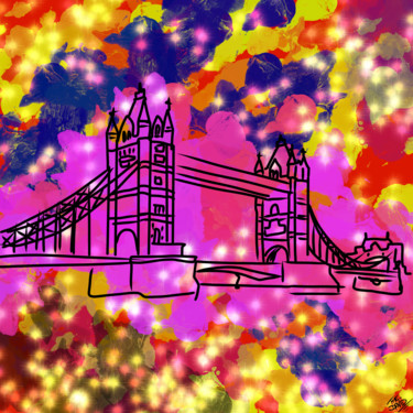 Цифровое искусство под названием "Londra" - David Piacenti, Подлинное произведение искусства, 2D Цифровая Работа