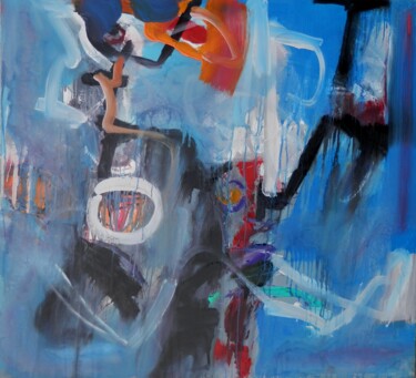 Schilderij getiteld "cau-cau" door David, Origineel Kunstwerk, Acryl