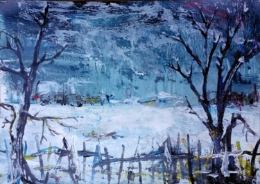 Malerei mit dem Titel "zima 3" von David, Original-Kunstwerk, Acryl
