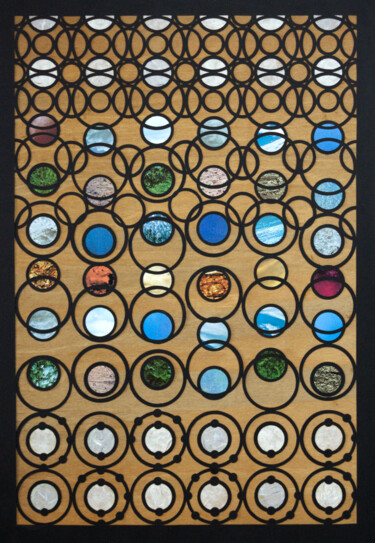 Collagen mit dem Titel "Elemental" von David Barnes, Original-Kunstwerk, Collagen