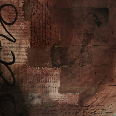 Collages intitolato "SCRIBORE" da David Bascuñana, Opera d'arte originale, Acrilico Montato su Telaio per barella in legno