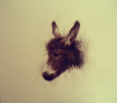 Tekening getiteld "Donkey head" door David Beglaryan, Origineel Kunstwerk, pigmenten