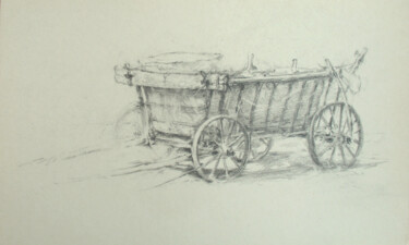 Dessin intitulée "Old Wagon" par David Beglaryan, Œuvre d'art originale, Graphite