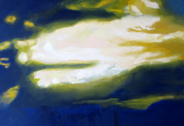 Peinture intitulée "Ciel" par David Benayoun, Œuvre d'art originale, Huile Monté sur Châssis en bois