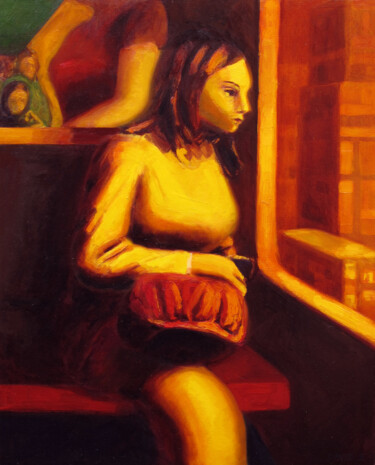 Peinture intitulée "Léa" par David Benayoun, Œuvre d'art originale, Huile Monté sur Châssis en bois