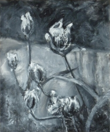 Desenho intitulada "Tulipes" por David Benayoun, Obras de arte originais, Pastel