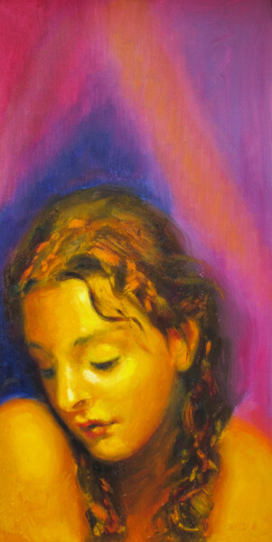 Malerei mit dem Titel "Céline" von David Benayoun, Original-Kunstwerk, Öl