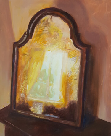Schilderij getiteld "Miroir" door David Benayoun, Origineel Kunstwerk, Olie