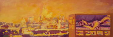 Peinture intitulée "New York" par David Benayoun, Œuvre d'art originale, Huile