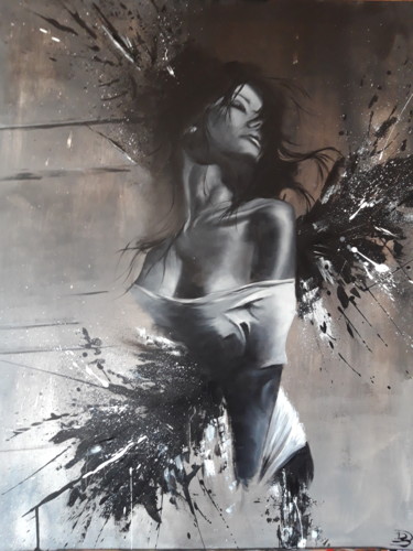 Peinture intitulée "Gina" par David Bequet, Œuvre d'art originale, Huile