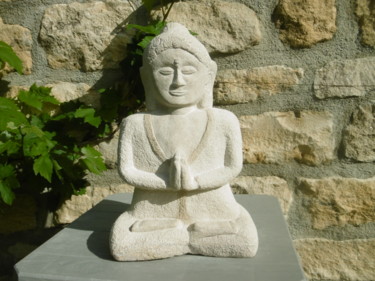 Escultura titulada "Bouddha" por David Bernard, Obra de arte original, Piedra