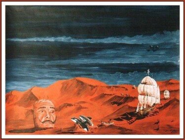Painting titled "Dali Desert" by David Blair, Original Artwork
