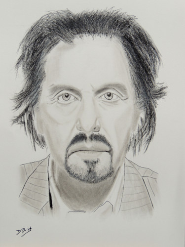Dessin intitulée "Al Pacino" par David Briot, Œuvre d'art originale, Autre
