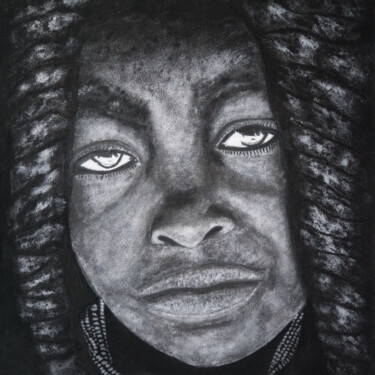 Malerei mit dem Titel "Jeune fille Himba -…" von David Cadran, Original-Kunstwerk, Andere
