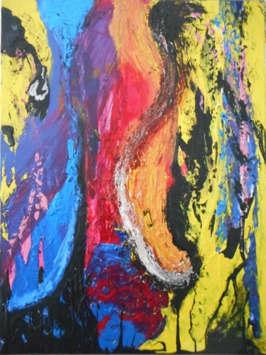 Schilderij getiteld "colour-born-from-bl…" door David Callahan, Origineel Kunstwerk, Acryl