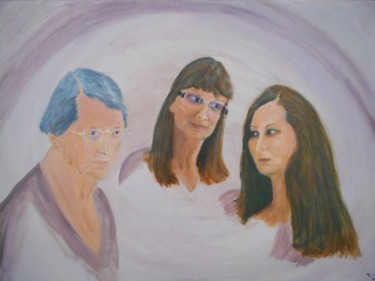 Painting titled "trinity" by David Callahan, Original Artwork, Acrylic