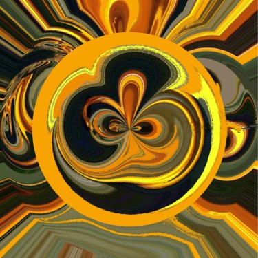 Digitale Kunst getiteld "melting-mandala" door David Callahan, Origineel Kunstwerk, Digitaal Schilderwerk