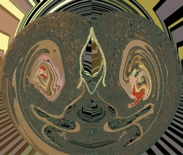 Digitale Kunst getiteld "deity-weighing-hear…" door David Callahan, Origineel Kunstwerk, Digitaal Schilderwerk