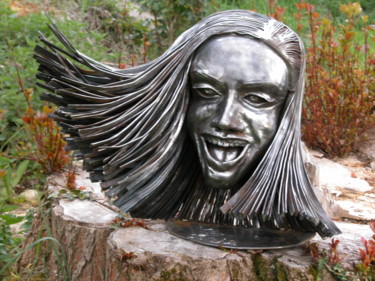 Rzeźba zatytułowany „jodie” autorstwa David Chaine, Oryginalna praca, Metale