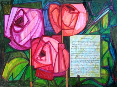 Pintura titulada "as-rosas-nao-falam.…" por David Da Costa, Obra de arte original