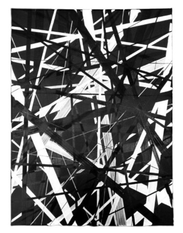 Картина под названием "Lines 1" - David Dubosc, Подлинное произведение искусства, Акрил Установлен на Деревянная рама для но…