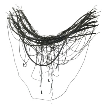 Scultura intitolato "Synapse" da David Dubosc, Opera d'arte originale, Plastica Montato su Pannello di legno