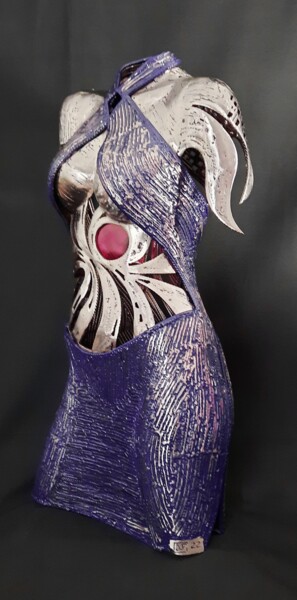 VIOLETTE Sculpture intitulée "VIOLETTE" par David Fabié, Œuvre d'art originale, Métaux