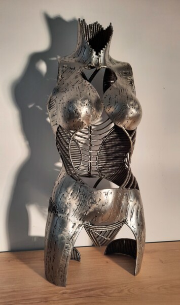 Rzeźba zatytułowany „Ceinture de chasteté” autorstwa David Fabié, Oryginalna praca, Metale
